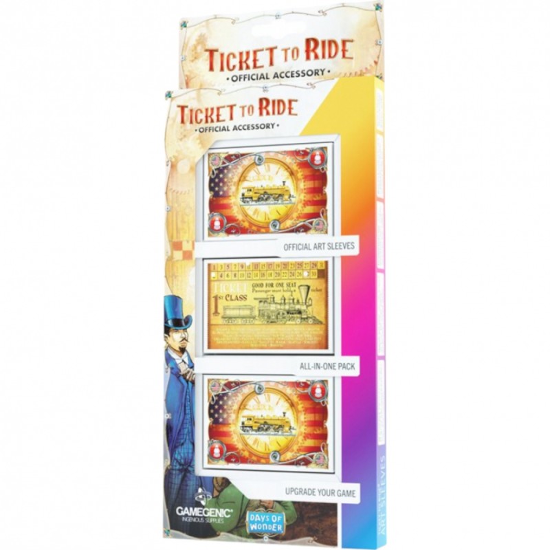 Asmodee - Jeu de société - Les aventuriers du Rail - Pack de sleeves