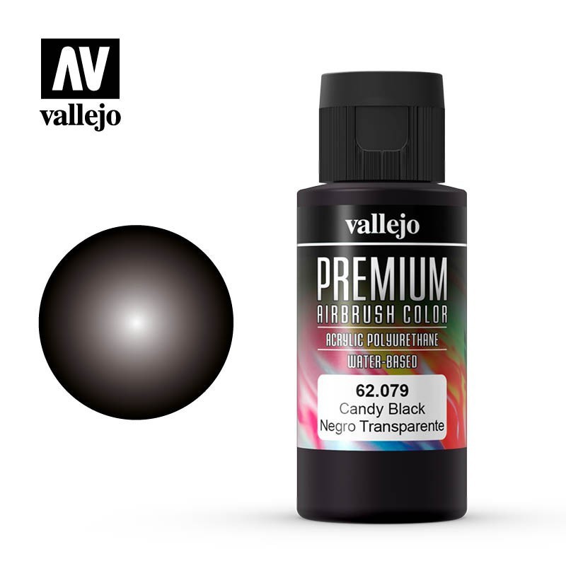 Vallejo - Peinture aérographe acrylique premium - Noir transparent - 60ml