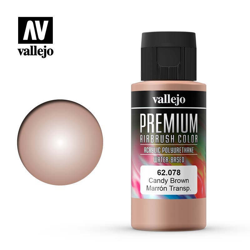 Vallejo - Peinture aérographe acrylique premium - Marron transparent - 60ml