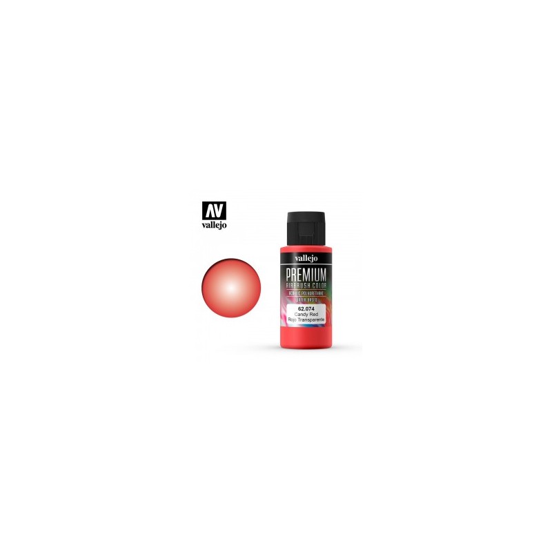 Vallejo - Peinture aérographe acrylique premium - Rouge transparent - 60ml