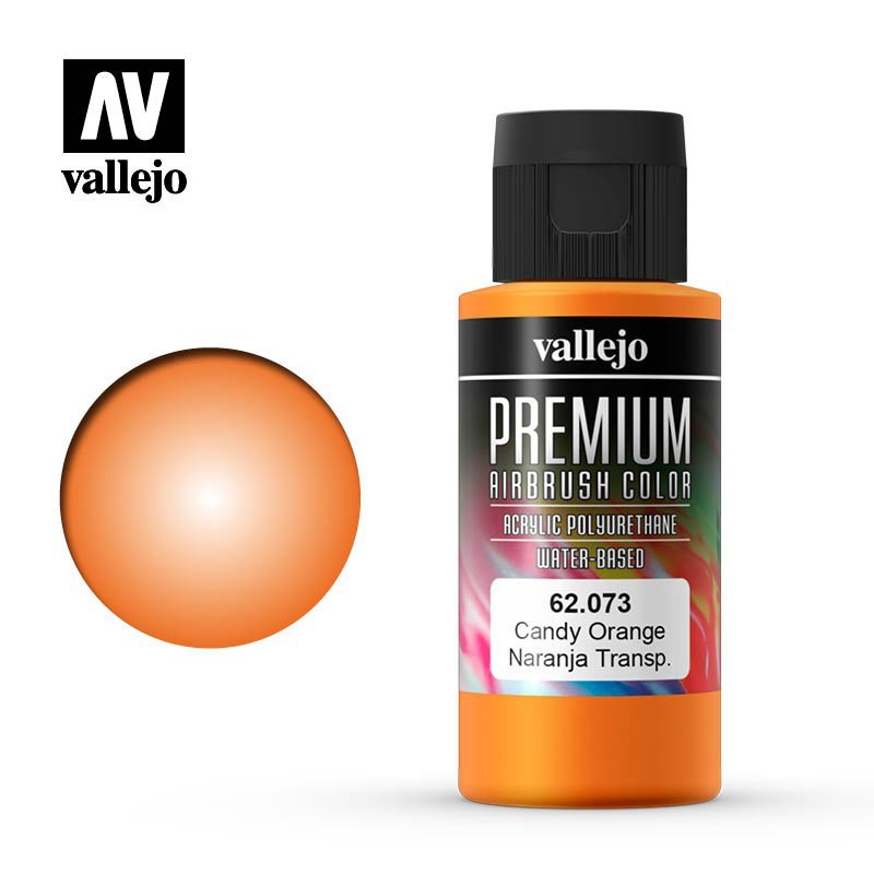 Vallejo - Peinture aérographe acrylique premium - Orange transparent - 60ml