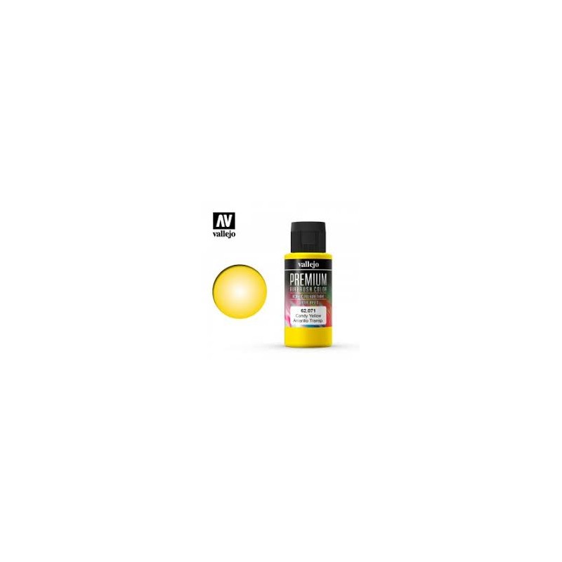 Vallejo - Peinture aérographe acrylique premium - Jaune transparent - 60ml
