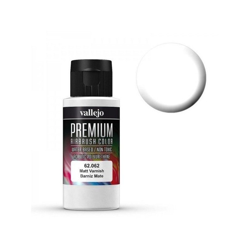 Vallejo - Peinture aérographe acrylique premium - Vernis mat - 60ml