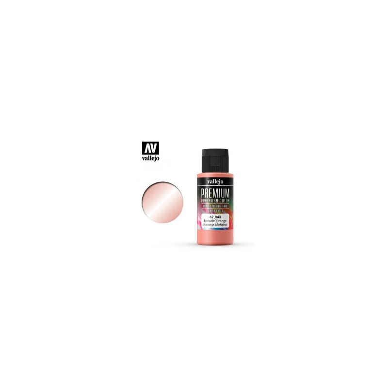 Vallejo - Peinture aérographe acrylique premium - Orange métallique - 60ml
