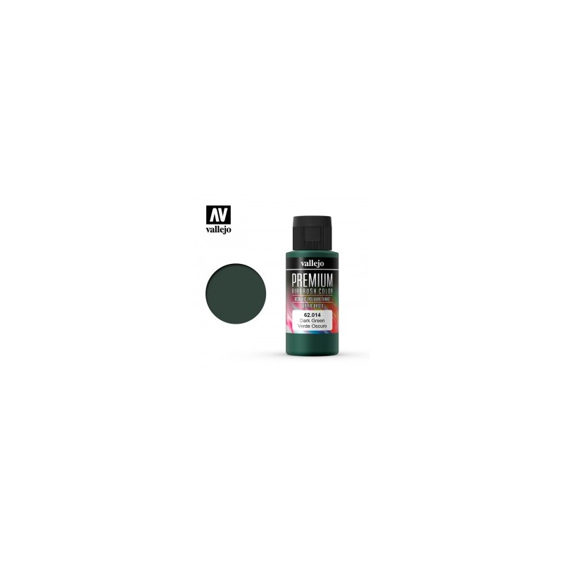 Vallejo - Peinture aérographe acrylique premium - Vert foncé - 60ml
