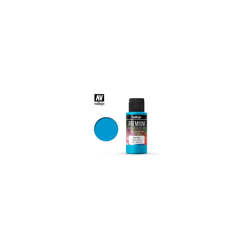 Vallejo - Peinture aérographe acrylique premium - Bleu cyan - 60ml