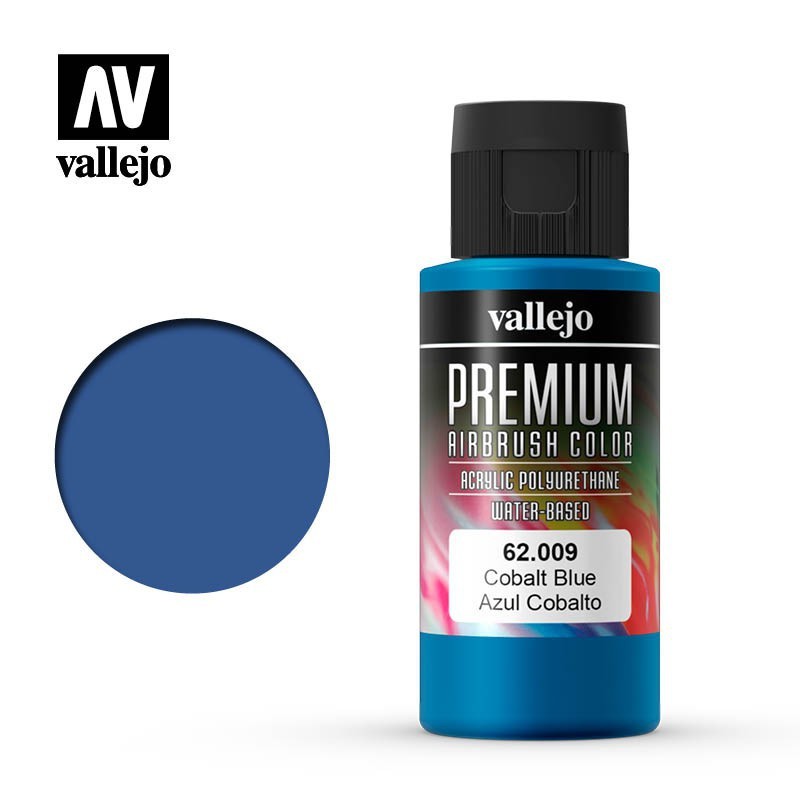 Vallejo - Peinture aérographe acrylique premium - Bleu cobalt - 60ml