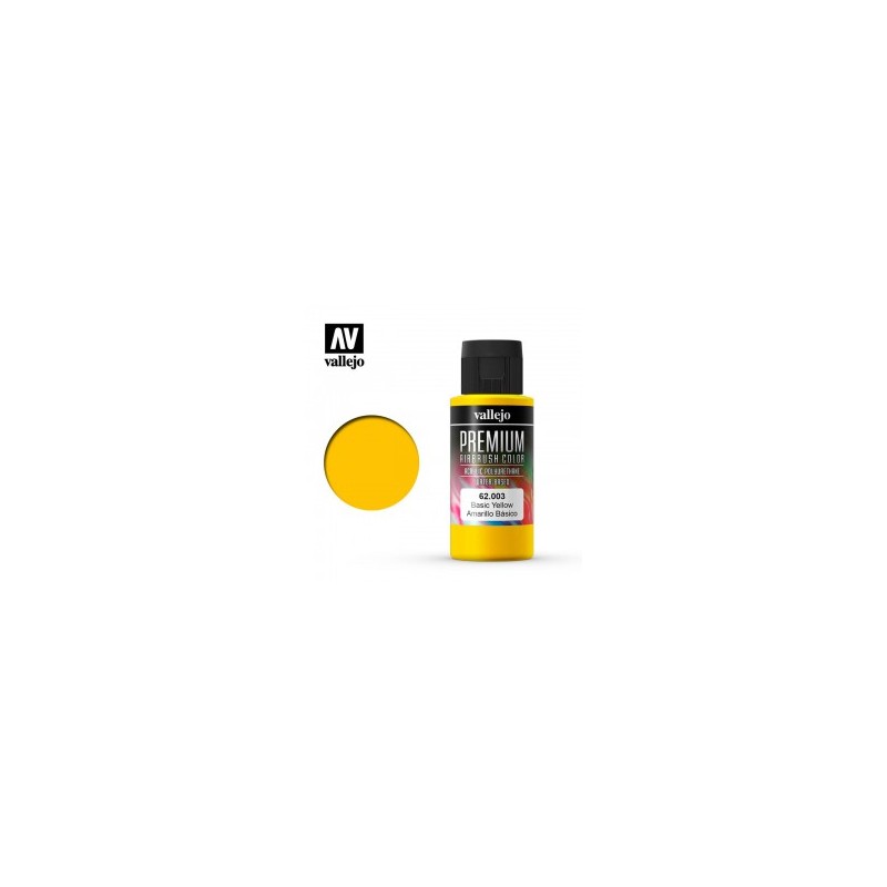 Vallejo - Peinture aérographe acrylique premium - Jaune - 60ml