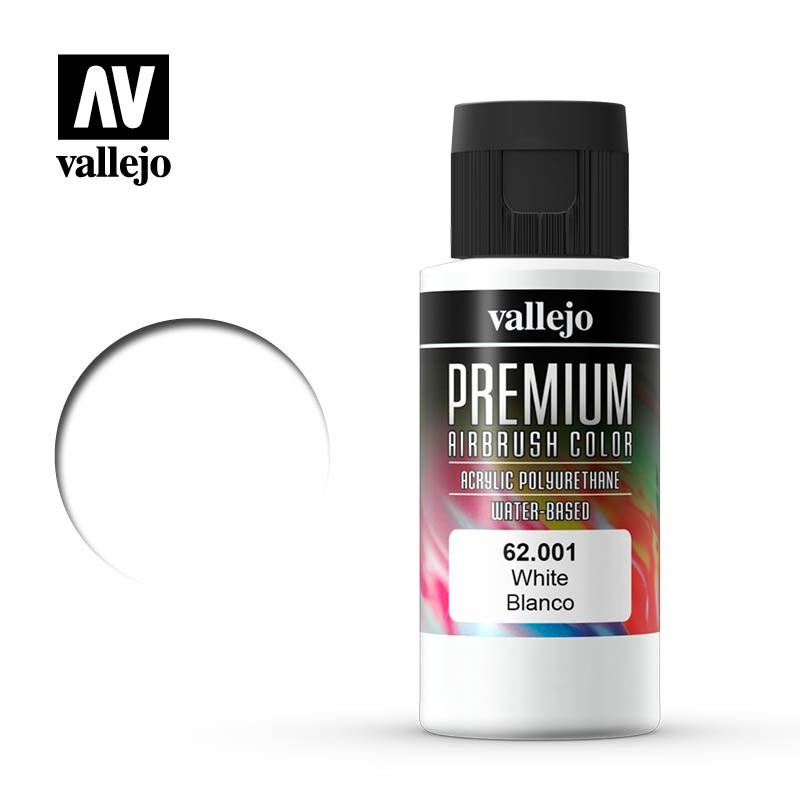 Vallejo - Peinture aérographe acrylique premium - Blanc - 60ml