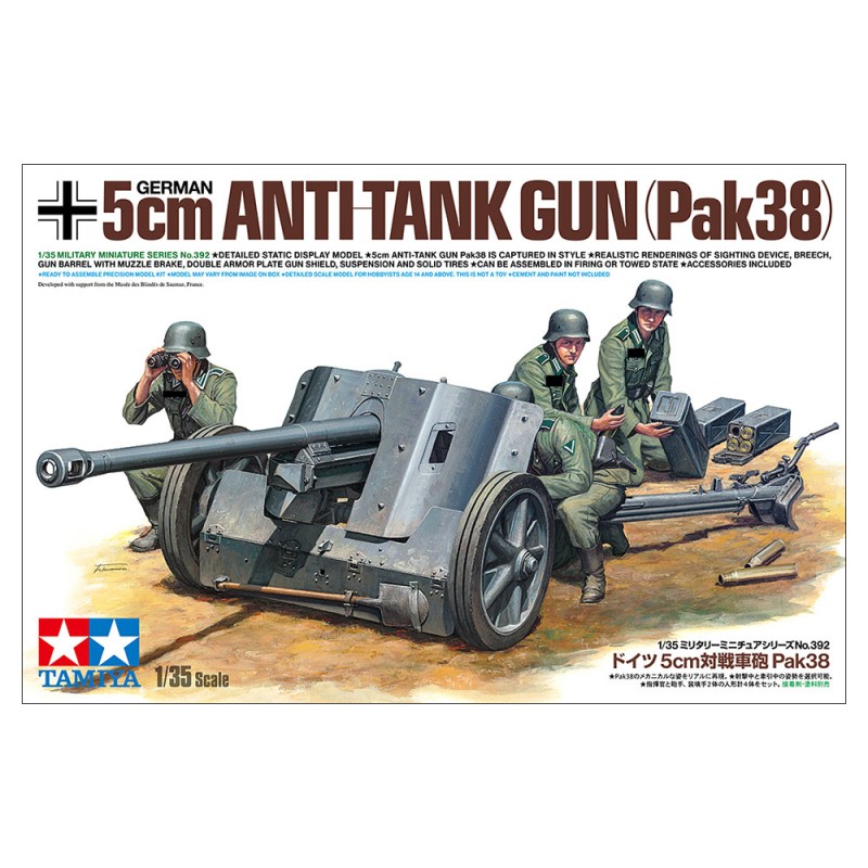 Tamiya - Maquette - Canon anti tank 5mm allemand - 1:35