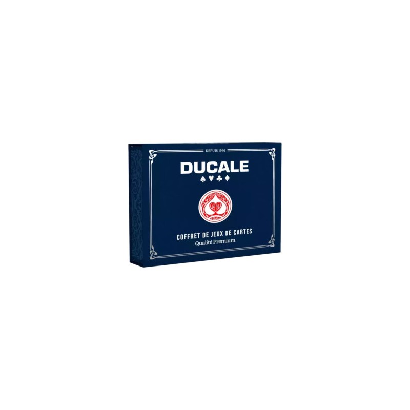 Ducale - Coffret de 2 jeux 54 cartes avec tapis
