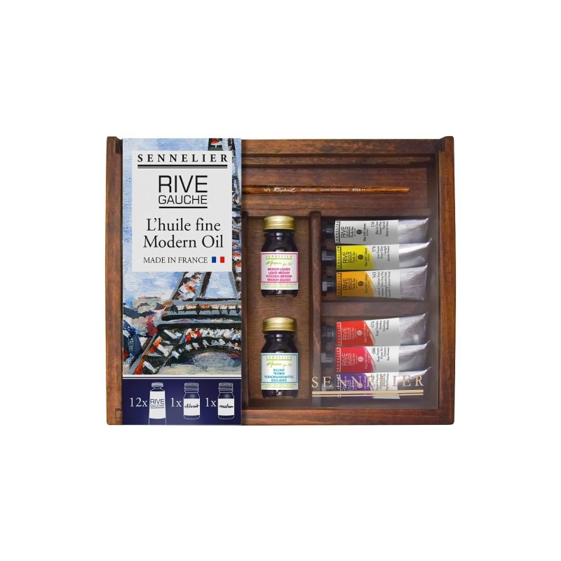Sennelier - Coffret de peinture à l'huile Rive Gauche - 12x10ml