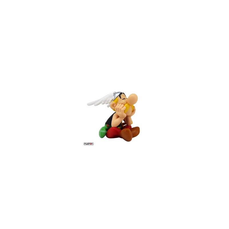 Plastoy - Tirelire - Astérix - Astérix assis rêveur