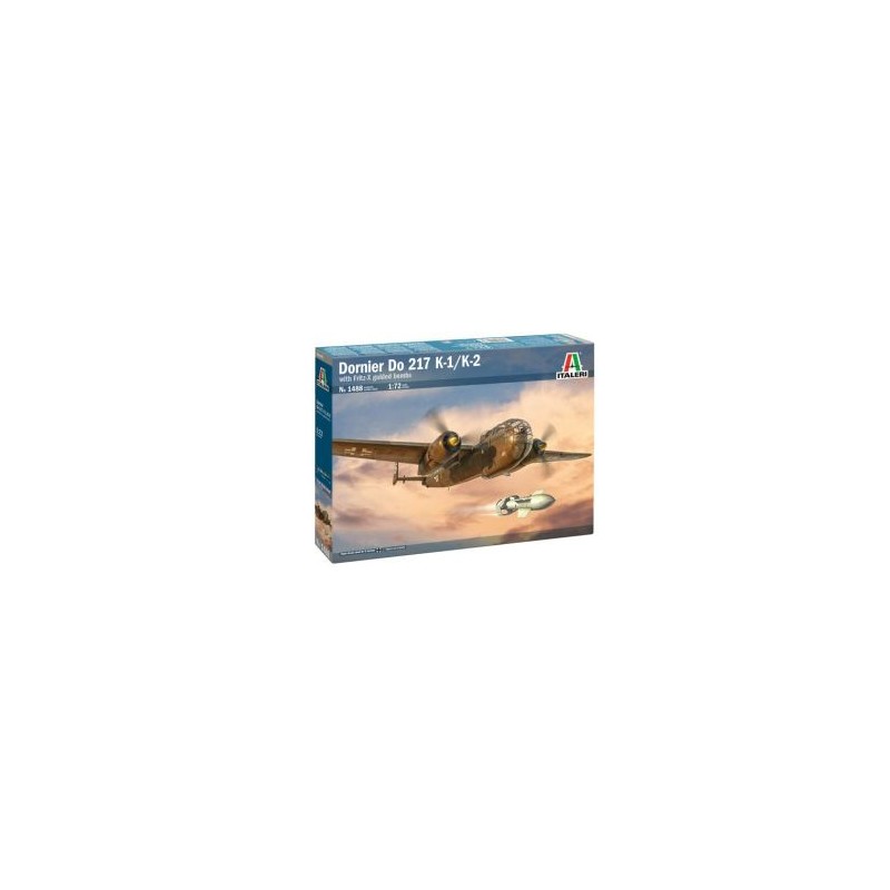 Italeri - Maquette - Avion Dornier DO217 avec Fritz X - 1:72