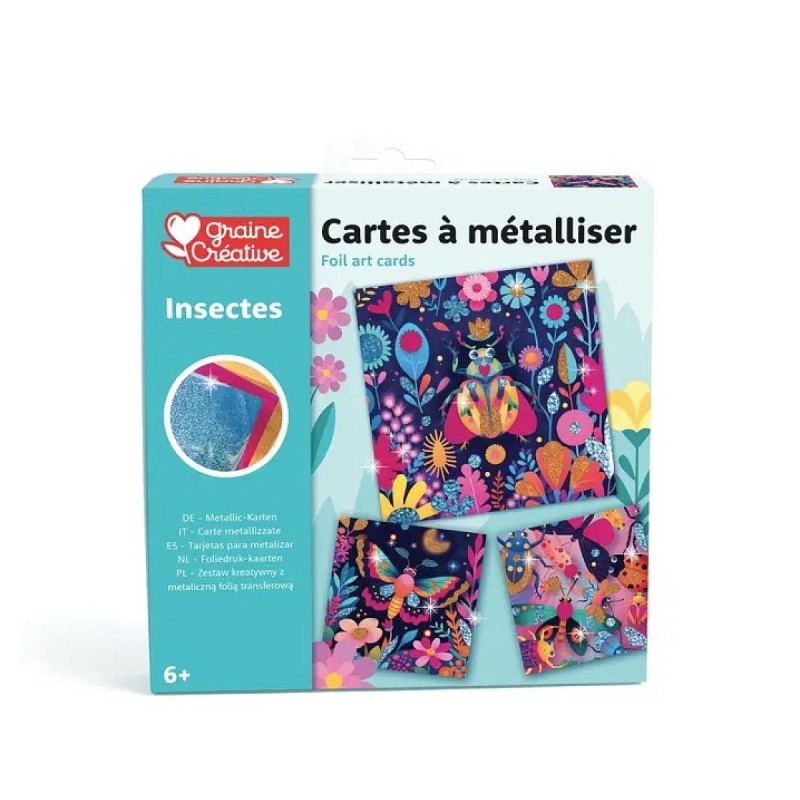 Graine créative - Cartes à métalliser - Les insectes