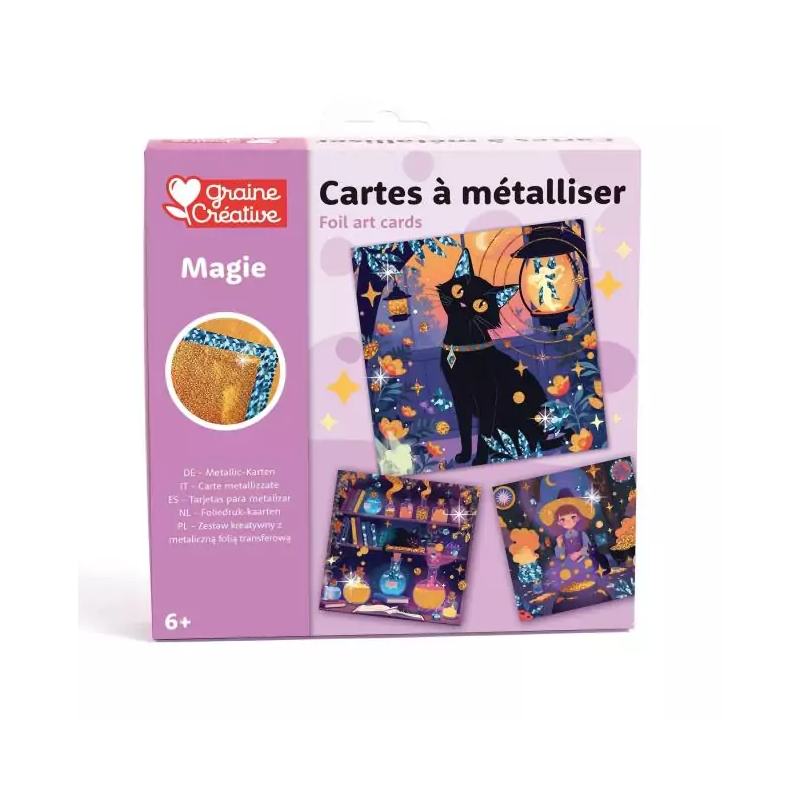 Graine créative - Cartes à métalliser - Magie
