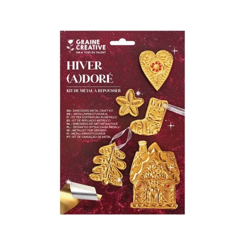Graine créative - Kit métal à repousser - Hiver adoré
