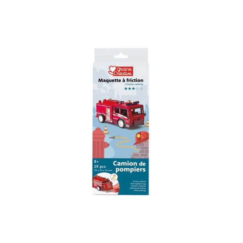 Graine créative - Maquette à friction - Camion de pompiers