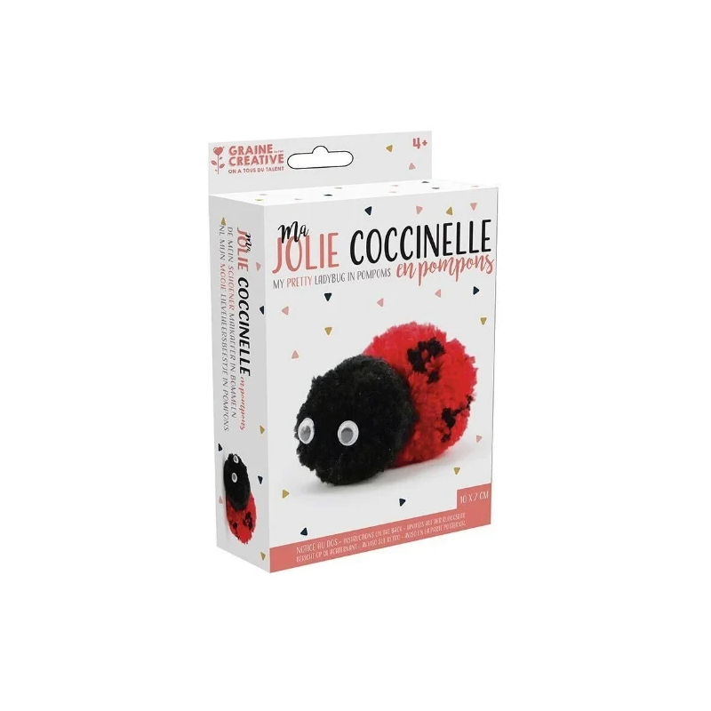 Graine créative - Coffret pompons - Coccinelle