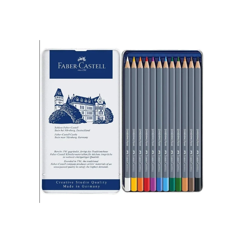 Faber-Castell - Boîte de 12 crayons de couleur aquarellables