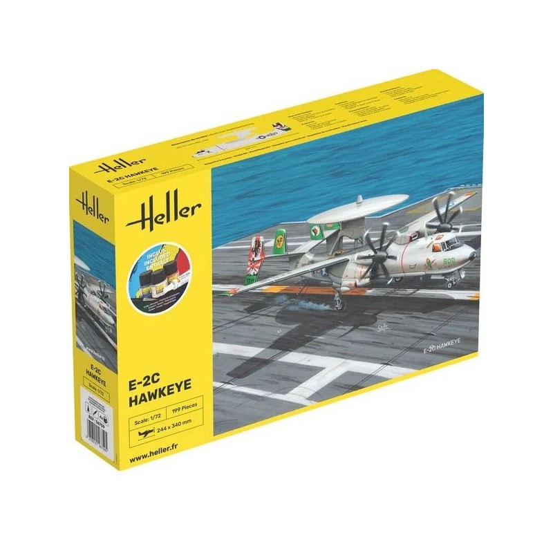 Heller - Maquette d'avion - Starter Kit - E-2C Hawkeye - 1:72