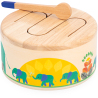 Janod - Petit tambour en bois avec baguettes Gioia