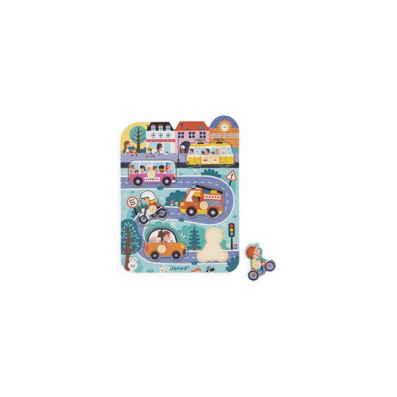 Janod - Puzzle en bois - Dans la ville