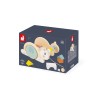 Janod - Chariot en bois de 16 cubes - Escargot