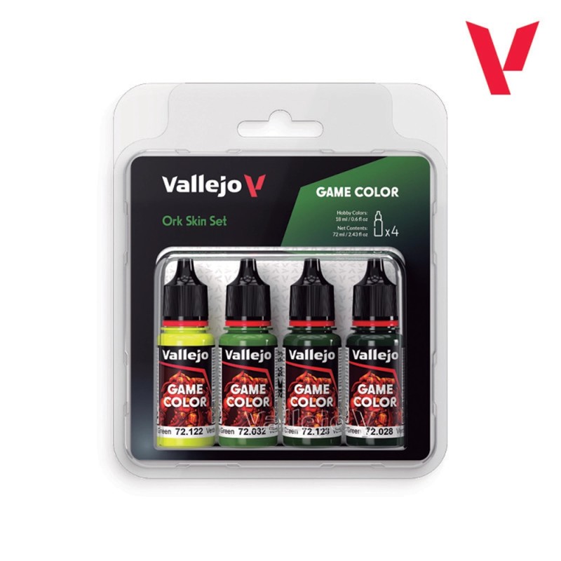 Vallejo - Set de 4 peintures acryliques - Couleurs de peau d'orc