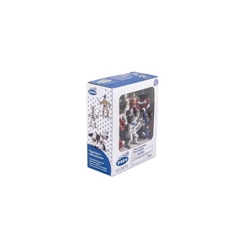 Papo - Tubo mini plus - 12 figurines chevaliers
