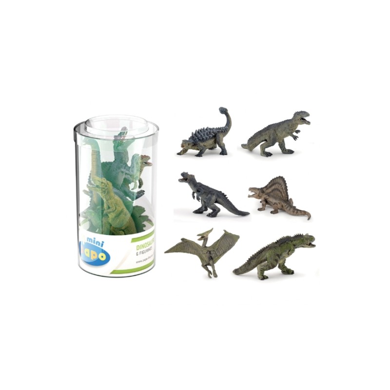 Papo - Tubo mini plus - 6 figurines dinosaures
