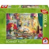Schmidt - Puzzle 1000 pièces - L'heure du puzzle pour le chat