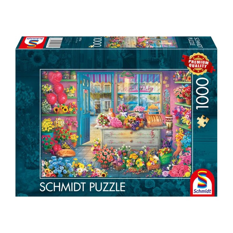 Schmidt - Puzzle 1000 pièces - Ambiance colorée chez le fleuriste