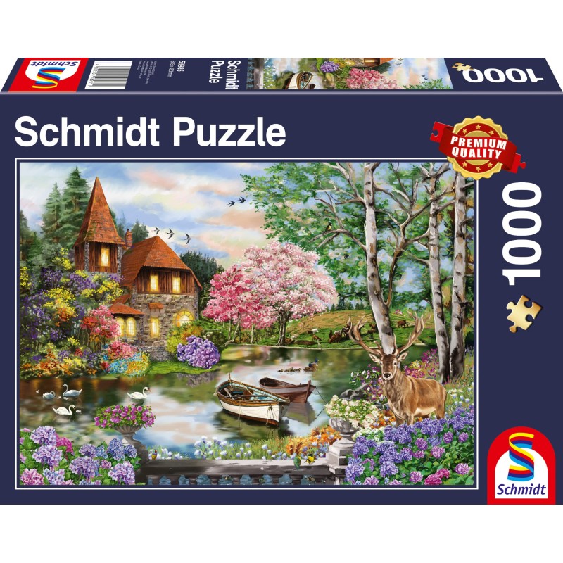 Schmidt - Puzzle 1000 pièces - Maison au bord du lac