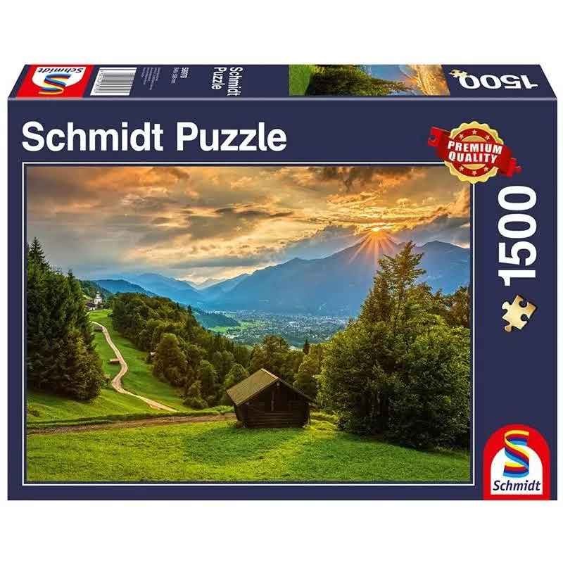 Schmidt - Puzzle 1500 pièces - Coucher de soleil sur Wamberg