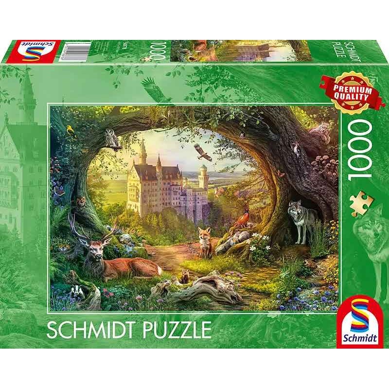 Schmidt - Puzzle 1000 pièces - Chateau de conte de fée dans la forêt