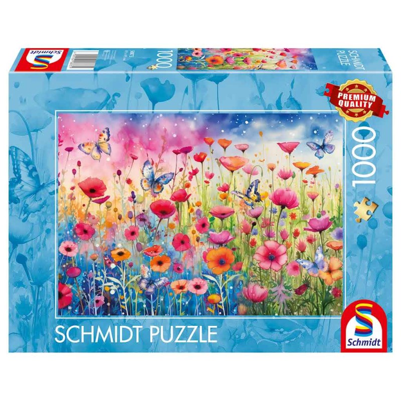 Schmidt - Puzzle 1000 pièces - Prairie de coquelicots