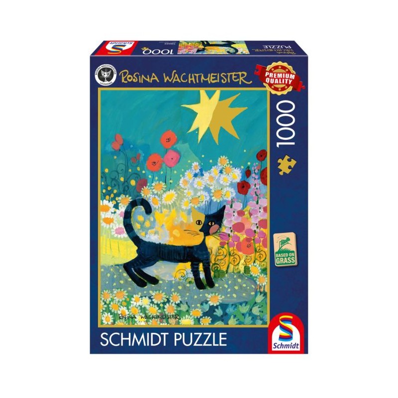Schmidt - Puzzle 1000 pièces - Chat dans une mer de fleur
