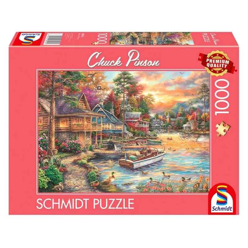 Schmidt - Puzzle 1000 pièces - Rive dorée au crépuscule
