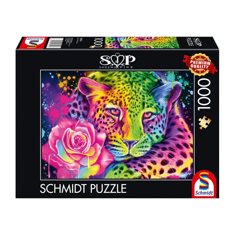 Schmidt - Puzzle 1000 pièces - Leopard arc en ciel