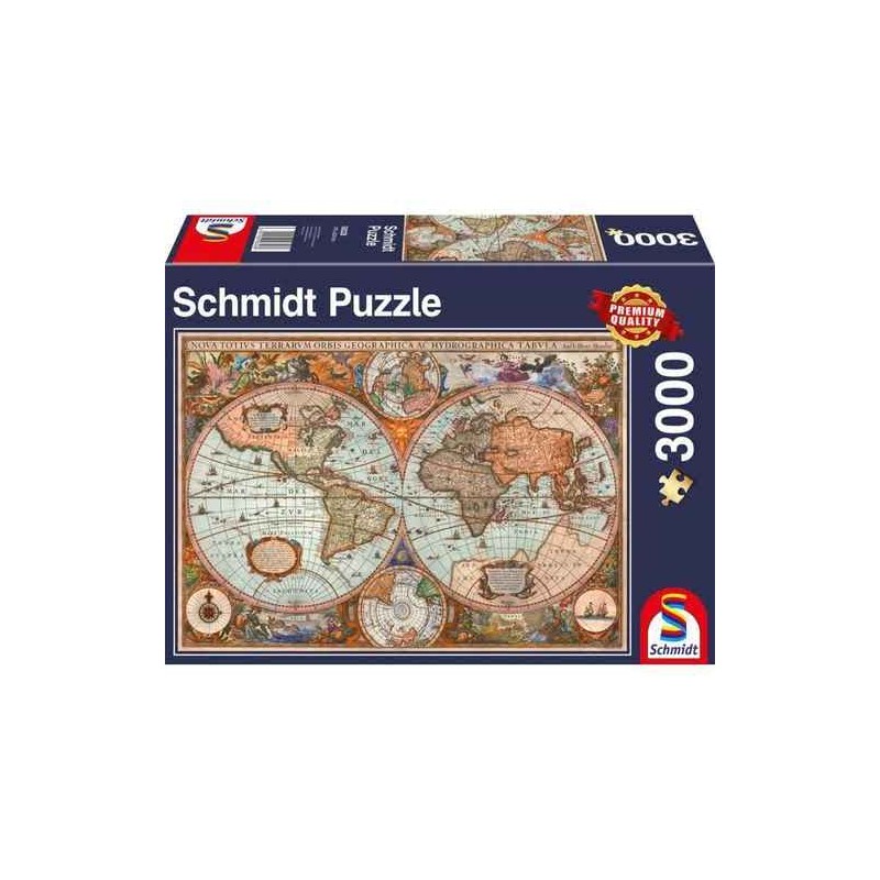 Schmidt - Puzzle 3000 pièces - Mappemonde antique