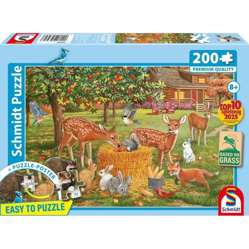 Schmidt - Puzzle 200 pièces - Pique nique des animaux