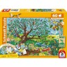 Schmidt - Puzzle 60 pièces - Animaux dans le jardin