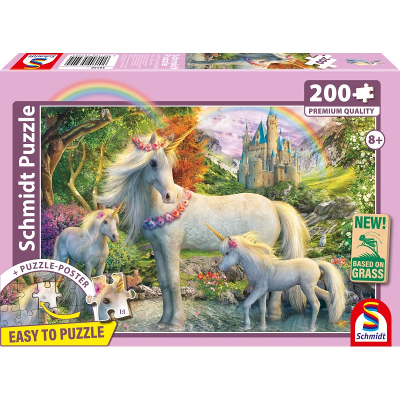 Schmidt - Puzzle 150 pièces - La licorne et ses poulains