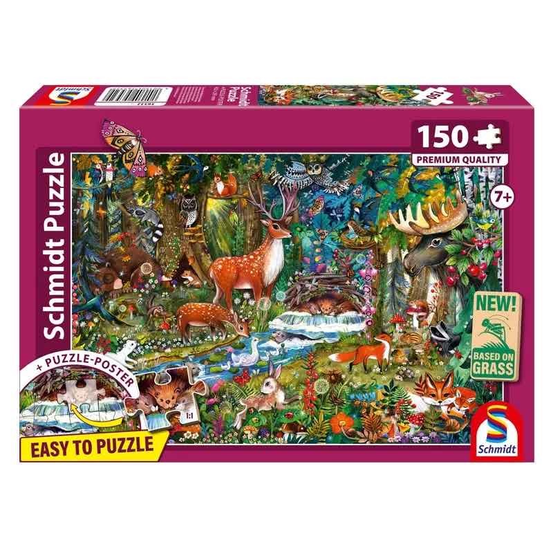 Schmidt - Puzzle 150 pièces - Animaux des forêts d'europe