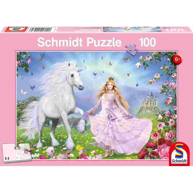 Schmidt - Puzzle 100 pièces - La princesse des licornes