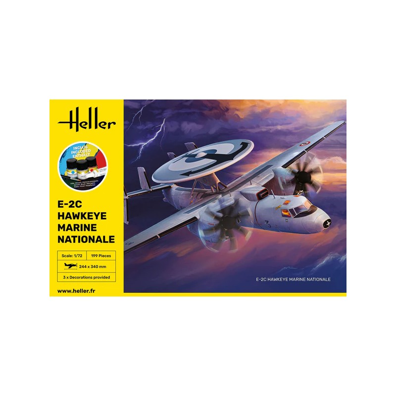 Heller - Maquette d'avion - Starter Kit - E-2C Hawkeye Marine Nationale