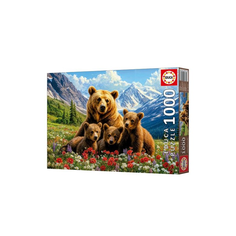 Educa - Puzzle 1000 pièces - Les grizzlis au canada