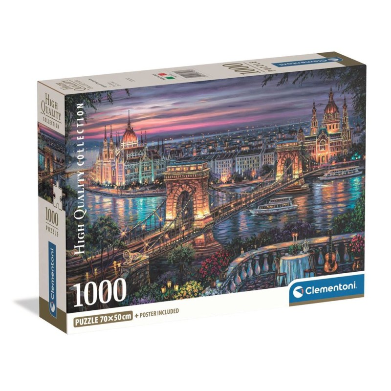 Clementoni - Puzzle 1000 pièces - Les lumières du Danube