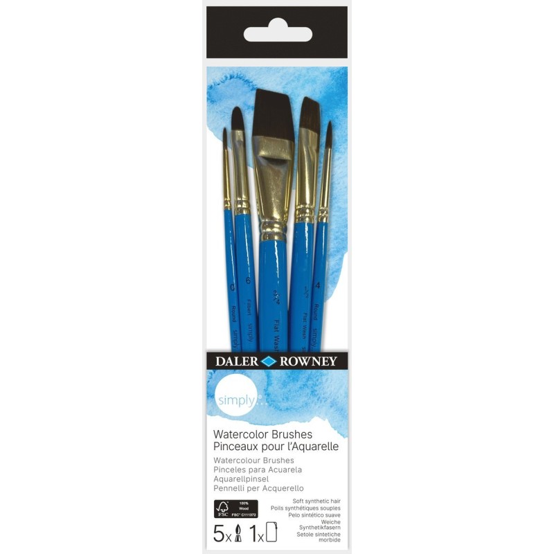 Canson - Blister de 5 pinceaux aquarelle